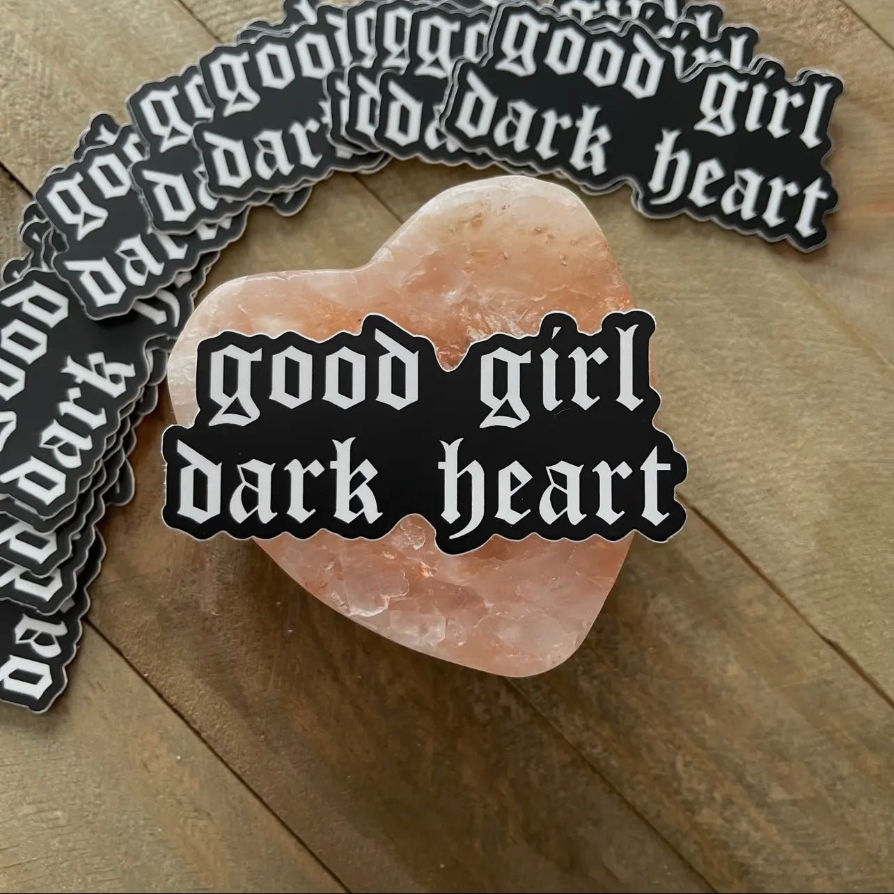 Good girl Dark heart bookish sticker - Book Junkies Book Box & Shop