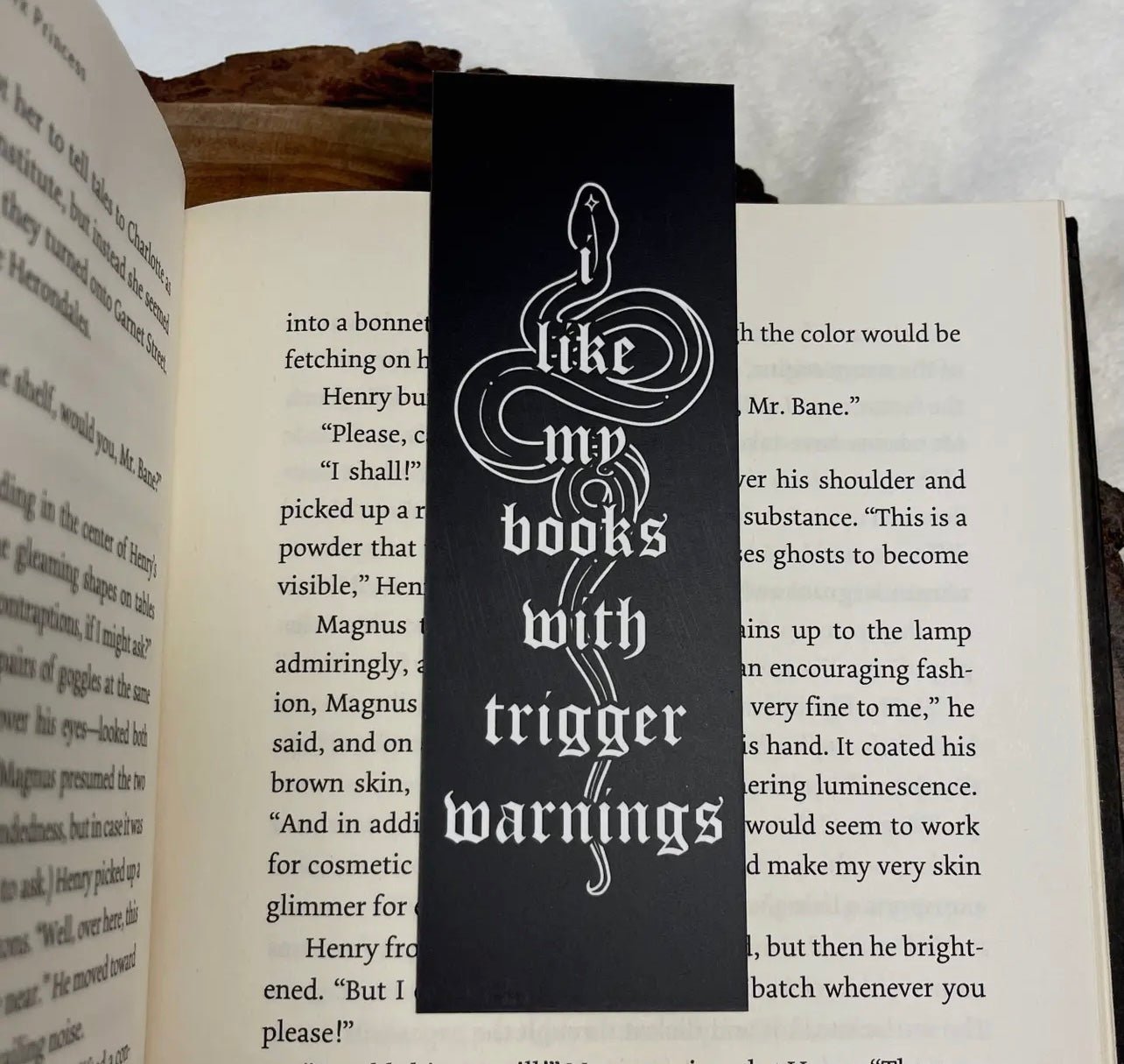 I Like My Books With Trigger Warnings Bookmark - Book Junkies Book Box & Shop